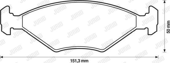 Jurid 571448D - Kit de plaquettes de frein, frein à disque cwaw.fr