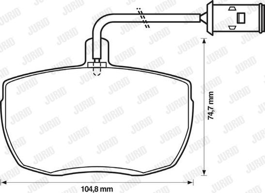 Jurid 571442J - Kit de plaquettes de frein, frein à disque cwaw.fr