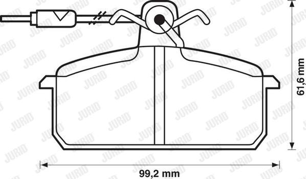 Jurid 571454J - Kit de plaquettes de frein, frein à disque cwaw.fr