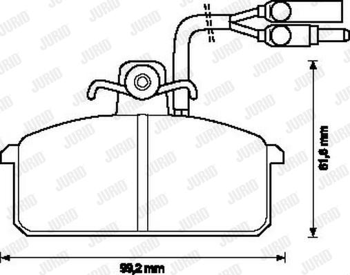 Jurid 571455J - Kit de plaquettes de frein, frein à disque cwaw.fr