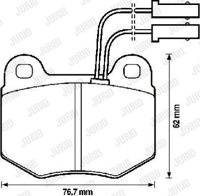 Jurid 571450J - Kit de plaquettes de frein, frein à disque cwaw.fr