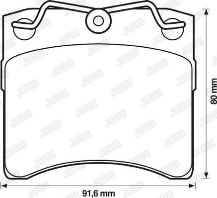 Jurid 571458J - Kit de plaquettes de frein, frein à disque cwaw.fr