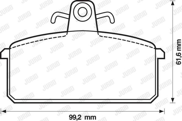 Jurid 571453J - Kit de plaquettes de frein, frein à disque cwaw.fr