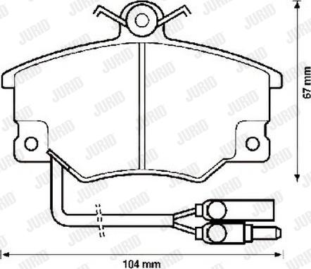 Jurid 571452J - Kit de plaquettes de frein, frein à disque cwaw.fr