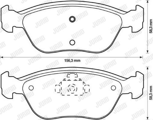 Jurid 571457D - Kit de plaquettes de frein, frein à disque cwaw.fr