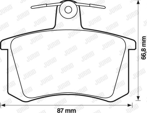 Jurid 571462D - Kit de plaquettes de frein, frein à disque cwaw.fr