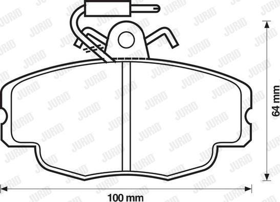 Jurid 571405D - Kit de plaquettes de frein, frein à disque cwaw.fr