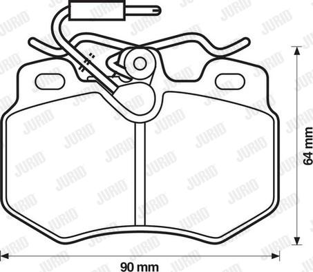 Jurid 571406D - Kit de plaquettes de frein, frein à disque cwaw.fr