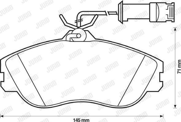 Jurid 571402J - Kit de plaquettes de frein, frein à disque cwaw.fr