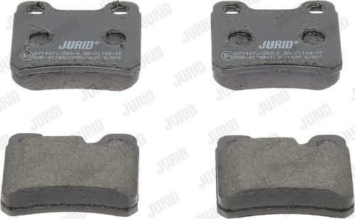 Jurid 571407J - Kit de plaquettes de frein, frein à disque cwaw.fr