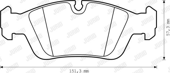 Jurid 571411D - Kit de plaquettes de frein, frein à disque cwaw.fr