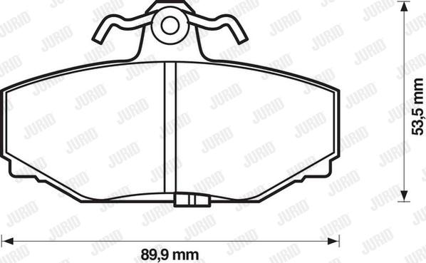 Jurid 571418J - Kit de plaquettes de frein, frein à disque cwaw.fr