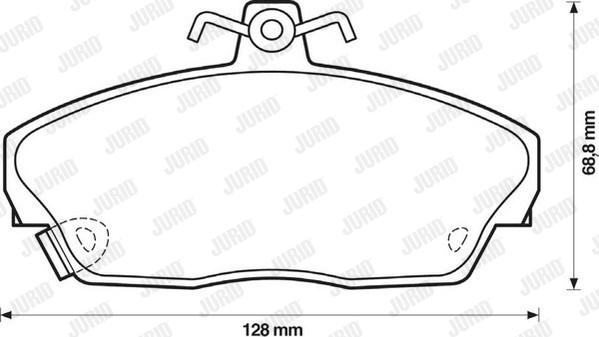 Jurid 571438D - Kit de plaquettes de frein, frein à disque cwaw.fr