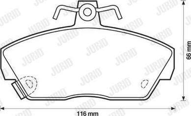 Jurid 571437J - Kit de plaquettes de frein, frein à disque cwaw.fr