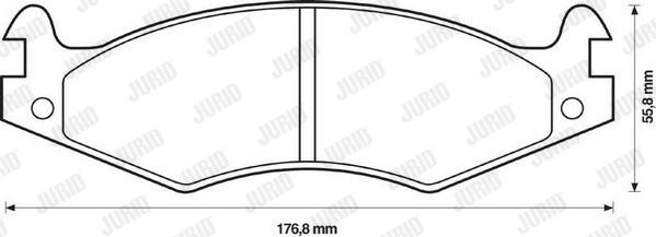 Jurid 571424J - Kit de plaquettes de frein, frein à disque cwaw.fr