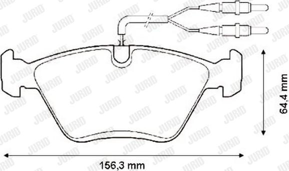 Jurid 571420J - Kit de plaquettes de frein, frein à disque cwaw.fr