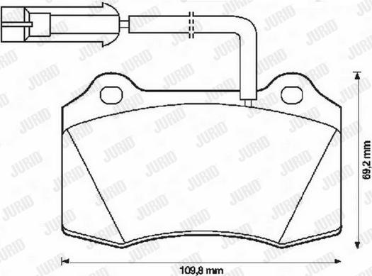 Jurid 571427J - Kit de plaquettes de frein, frein à disque cwaw.fr