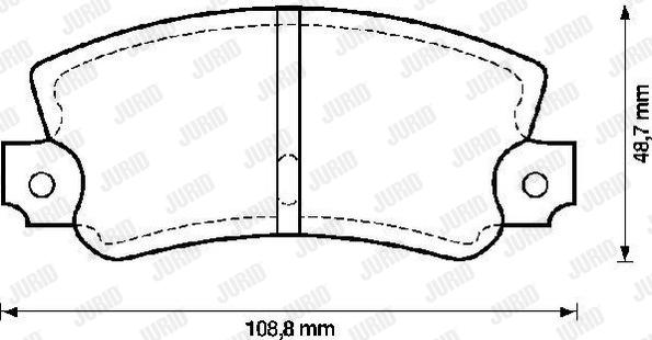 Jurid 571475J - Kit de plaquettes de frein, frein à disque cwaw.fr