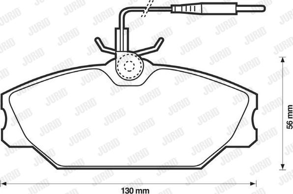 Jurid 571476D - Kit de plaquettes de frein, frein à disque cwaw.fr