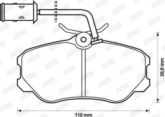 Jurid 571471J - Kit de plaquettes de frein, frein à disque cwaw.fr