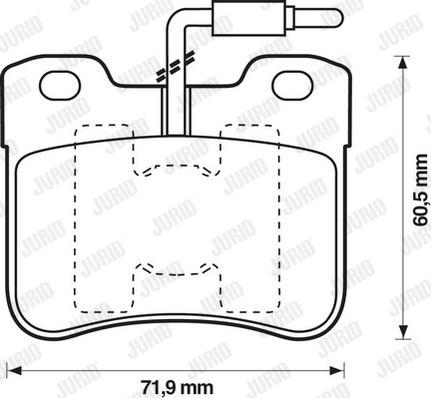 Jurid 571473D - Kit de plaquettes de frein, frein à disque cwaw.fr