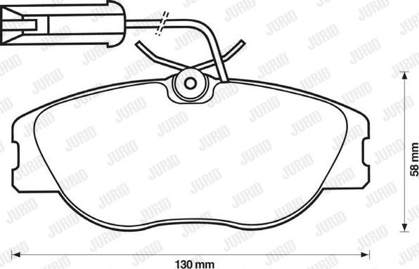 Jurid 571472J - Kit de plaquettes de frein, frein à disque cwaw.fr