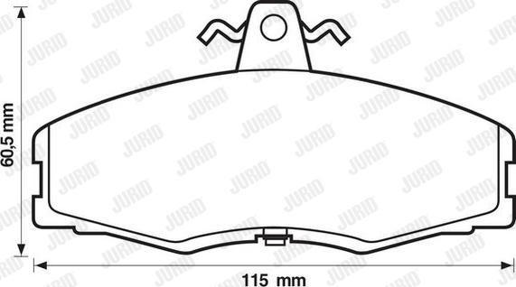 Jurid 571540D - Kit de plaquettes de frein, frein à disque cwaw.fr