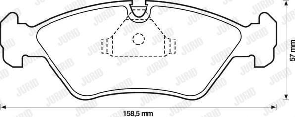 Jurid 571542J - Kit de plaquettes de frein, frein à disque cwaw.fr