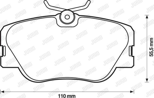 Jurid 571560J - Kit de plaquettes de frein, frein à disque cwaw.fr