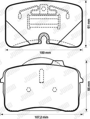 Jurid 571562J - Kit de plaquettes de frein, frein à disque cwaw.fr