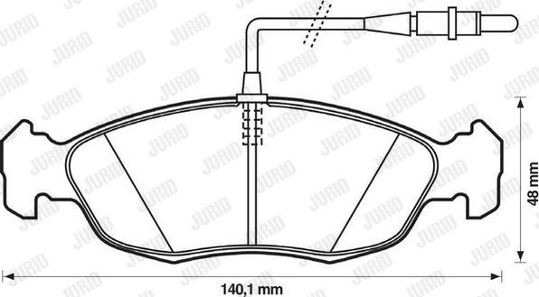 Jurid 571509D - Kit de plaquettes de frein, frein à disque cwaw.fr