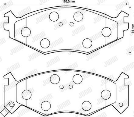 Jurid 571514J - Kit de plaquettes de frein, frein à disque cwaw.fr