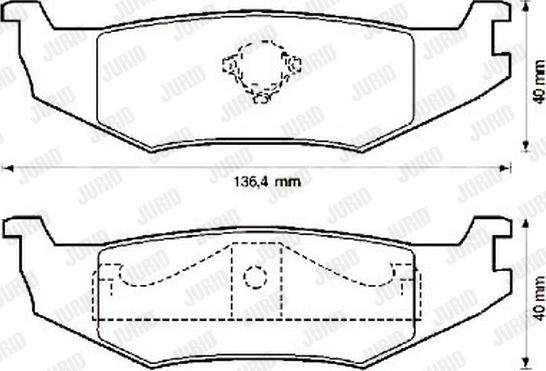 Jurid 571516J - Kit de plaquettes de frein, frein à disque cwaw.fr