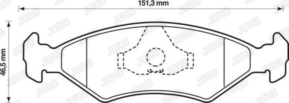 Jurid 571536D - Kit de plaquettes de frein, frein à disque cwaw.fr