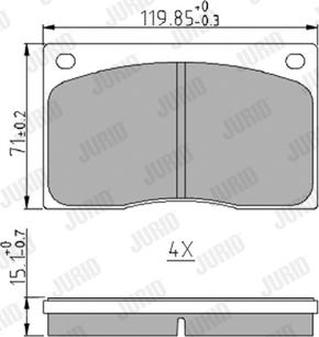 Jurid 571533J - Kit de plaquettes de frein, frein à disque cwaw.fr