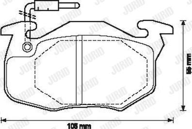 Jurid 571524D - Kit de plaquettes de frein, frein à disque cwaw.fr