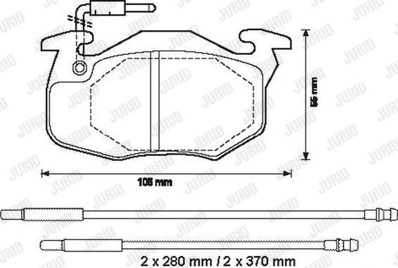 Jurid 571525D - Kit de plaquettes de frein, frein à disque cwaw.fr