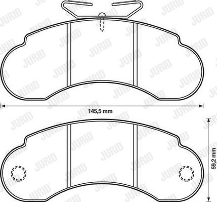 Jurid 571521J - Kit de plaquettes de frein, frein à disque cwaw.fr