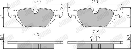 Jurid 571527J - Kit de plaquettes de frein, frein à disque cwaw.fr