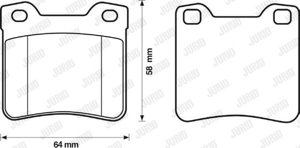 Jurid 571899D - Kit de plaquettes de frein, frein à disque cwaw.fr