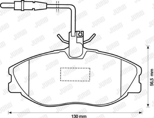 Jurid 571898D - Kit de plaquettes de frein, frein à disque cwaw.fr