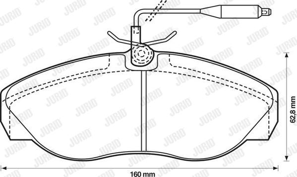 Jurid 571840D - Kit de plaquettes de frein, frein à disque cwaw.fr