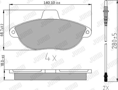 Jurid 571843J - Kit de plaquettes de frein, frein à disque cwaw.fr