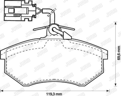 Jurid 571856J - Kit de plaquettes de frein, frein à disque cwaw.fr