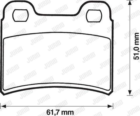 Jurid 571850J - Kit de plaquettes de frein, frein à disque cwaw.fr