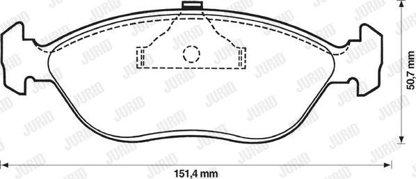 Jurid 571853J - Kit de plaquettes de frein, frein à disque cwaw.fr