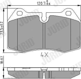 Jurid 571852J - Kit de plaquettes de frein, frein à disque cwaw.fr