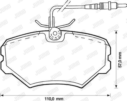 Jurid 571857J - Kit de plaquettes de frein, frein à disque cwaw.fr