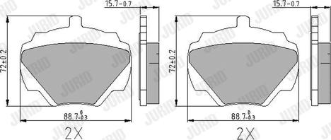 Jurid 571803J - Kit de plaquettes de frein, frein à disque cwaw.fr