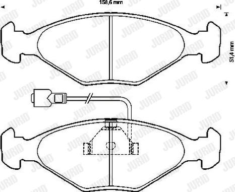 Jurid 571818J - Kit de plaquettes de frein, frein à disque cwaw.fr